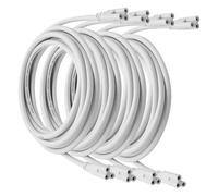 ELAYARD Câble Intégré pour Tube LED T8/T5 à Double Connecteur 3 Broches, Câble en Silicone sans Soudure, 4 Pièces pour Ampoule et Boîte Lumineuse Blanche