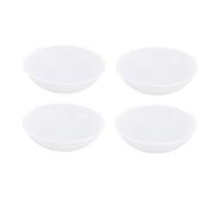 ELAYARD Cache-lumière LED Rond en Pvc Blanc 4pcs pour Plafonnier, Installation Facile et Diffusion Uniforme, pour Balcons et Couloirs Minimalistes