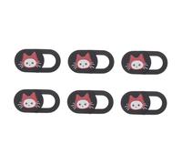 ELAYARD Cache-Webcam Coulissant Motif Chat pour Ordinateur Portable Et Tablette, Lot De 6 Pièces, Protection Vie Privée Anti-espionnage, Design Compact Et Léger, Accessoire Sécurité Numérique
