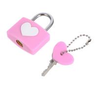 ELAYARD Cadenas à Clé en Métal de Cœur Rose, Petit Cadenas D'amour Mignon pour Pont, Présent Romantique Couple, Symbole D'affection et Souvenir D'anniversaire, Usage Voyage et Mariage