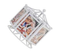 ELAYARD Cadre Photo de Table Rotatif 360° Mécanique en Bois Boîte à Musique Intégrée Décoration Intérieure pour Noël et Anniversaires Support Photo Famille et Bureau Élégant