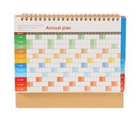 ELAYARD Calendrier de Bureau Format Anglais Planificateur Mensuel et Hebdomadaire Reliure Double Spirale Organiseur Familial pour Gestion Claire des Tâches et Dates Importantes