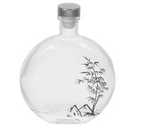 ELAYARD Carafe à Vin en Verre Transparent, Petite Bouteille Portable pour Infusion Froide, Bouteille Épaisse pour Vin et Liqueur, pour Maison et Bar, Verre, 1 Pièce