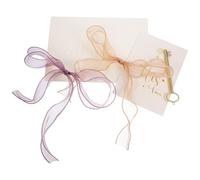 ELAYARD Cartes de Vœux de Mariage 2 Pièces Modèle B Queue de Poisson en Papier Texturé Chics Tons Caviar et Or Impérial, Cartes de Serment Pratiques pour Discours Mariage, Fiançailles,