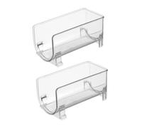 ELAYARD Casiers à Vin Empilables 2 Pièces Format Tiroir en Plastique Transparent Organisateur Porte-Bouteilles pour Bar Maison Restaurant