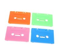 ELAYARD Cassettes Audio Rétro Vierges 4 Pièces pour DIY Et Décoration Murale, Coffrets Vides Multicolores, Accessoires Créatifs pour Fêtes Et Présents Personnalisés