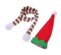 ELAYARD Chapeau-écharpe Bouteille de Vin pour Noël Décor Vin Mini-écharpe Mini-Chapeau de Noël Décoration Halloween Petits Chapeaux