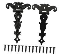 ELAYARD Charnières de Hangar Robustes 2 Pièces Charnière Vintage Noire pour Portes de Garage Portails de Clôture en Bois Capacité Portante Élevée Utilisation Extérieure Solide