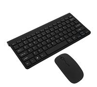 ELAYARD Clavier Et Souris sans Fil Compactes Mini Ultra-Mince Silencieux pour Pc Énergie avec Indicateur LED Noir
