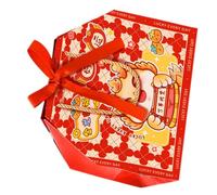 ELAYARD Coffret Présent Boîte à Biscuits Nouvel An 2024 Dragon Doré Grand Format Ruban, Boîte D’emballage Festive pour Bonbons et Pâtisseries, pour Fêtes et Célébrations