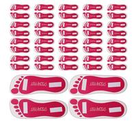 ELAYARD Coussinets Autobronzants Adhésifs pour Pieds, 25 Paires Jetables, Protection Spray Bronzant, Semelles Protectrices Mobiles pour Salons et Usage Maison, Couleur Rose Fuchsia