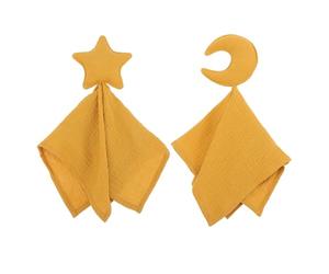 ELAYARD Couverture De Sécurité Pour Bébé Lune Et Étoiles Bébé -né Douce En Coton Lot De 2 Set De Pièces Complète Pour Berceau Textile Sans Danger Peau Usage Quotidien