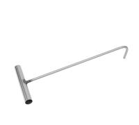 ELAYARD Crochet de Levage pour Regard en Acier Inoxydable 38 CM X 8 MM Poignée en T Antidérapante Outil Multifonction Robuste pour Couvercles D’Égout Plaques Pluviales et Entretien