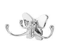 ELAYARD Crochet Rotatif Métallique Solide 1 Pièce, Support de Porte Créatif en Chrome Brillant, Patère Porte Multifonction pour Chambre, la Cuisine et Bureau, Cintre Porte-chapeau