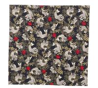 ELAYARD Demballage Furoshiki Coton pour Boîte Repas Style Traditionnel Doux et Polyvalent Motif Carpe Koi Noir