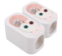 ELAYARD Distributeur de Dentifrice Mural en Plastique Lot de 2 Distributeur de Dentifrice Intelligent sans Contact Presse-Tube Automatique pour Garçon et Filles Support Gain de Place