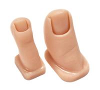 ELAYARD Doigts de Pied D'entraînement en Silicone Souple, Lot de 2, Taille Réaliste, pour Manucure et Nail Art, Outil Professionnel pour Praticiens et Étudiants en Soins des Ongles