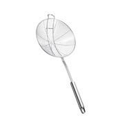ELAYARD Écumoire Inox avec Double Crochet Cuillère à Tamis Perforée pour Friture Passoire Fine pour Cuisine Familiale et Professionnelle