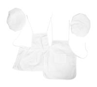 ELAYARD Ensemble 2 Pièces Tablier et Toque de Chef Blanc Taille L pour Garçon et Filles 1-12 Mois Vêtement Cuisine Garçon et Fille Déguisement Pâtisserie Séance Photo Bébé et Jeux de