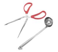 ELAYARD Ensemble D’Outils pour Cheminée Comprenant Pince à Bûches Robuste Pelle à Granulés en Acier Résistant 1 Set Complet pour Feu de Camp et Foyer Extérieur Outils de Ramonage