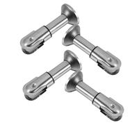 ELAYARD Ensemble De 4 Pièces Pour Cloisons De Toilettes Publiques Supports De Cloisons Pieds De Support Pour Urinoirs Fixations De Sol Couleur Argent