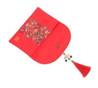ELAYARD Enveloppe Rouge Chinoise Tissu Style Rétro pour Mariage Paquet Traditionnel Sac Pratique et Résistant pour Cérémonie et Fête