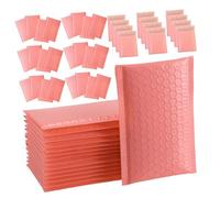 ELAYARD Enveloppes Postales à Bulles 60 Pièces 11X15Cm Film Coextrudé Rose Auto-Adhésives pour Envoi Étanche de Accessoires Téléphones et Bijoux pour Petites Entreprises