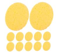 ELAYARD Éponge Faciale Nettoyante 50 Pièces Ronde 80×8 Mm En Cellulose De Pâte De Bois Naturelle, Douce Pour Peau Sensible, Démaquillage Et Soin Visage Au Quotidien
