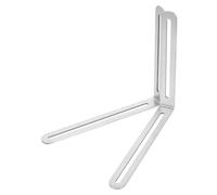 ELAYARD Équerres D’angle Réglables en Acier Inoxydable Brossé 165x200 Mm, Lot de 2 Supports L Robustes à 90°, Supports Muraux pour Étagères, Équerres de Jonction et Renforts D’angle