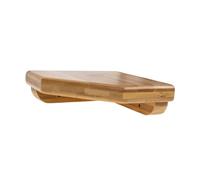 ELAYARD Étagère Murale Angle Bambou Étagère Flottante Murale Décorative Rangement Mural sans Perçage Tablette Angle pour Salle de Bain et Cuisine Support Pratique pour Petits Objets