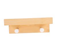 ELAYARD Étagère Murale Bambou avec Crochets Support de Rangement Stable et Multifonction Étagère Flottante Simple pour Clés Chapeaux et Décorations pour Salon et Cuisine