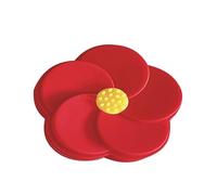 ELAYARD Étui Portable Rouge Miroir en Plastique pour Lentilles de Contact Léger et Compact Forme Fleur pour Ranger Votre Paquet