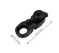 ELAYARD Extension de Patte Dérailleur Vélo Arrière Aluminium Rallonge pour Cassette Support Robuste Compatible VTT et Route Facile à Installer avec Vis Noir