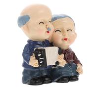 ELAYARD Figurine Décorative pour Gâteau Grands-Parents en Résine Douce Couple de Personnes Âgées Décor Gâteau Anniversaire et Mariage Symbolique pour Fête Familiale