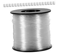 ELAYARD Fil de Pêche en Nylon Transparent Invisible 200 M 06 MM avec 60 Manchons en Aluminium Suspendre Décoration Loisirs Créatifs