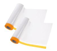 ELAYARD Film Isolant Fenêtres Hiver 2 Pcs 1,5 X 20 M Pe Transparent Rétractable avec Autocollant Positionnement, Kit Isolation Thermique Anti-froid et Protection Étanchéité pour Grandes