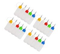 ELAYARD Flacon Compressible à Aiguille Lot de 20 Flacons Vide 30Ml Applicateur pour Colle Peinture Huile Bouteille Souple avec Couvercle