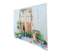 ELAYARD Fond Photographique De Pâques avec Fleurs Et Lapin Décoration De Printemps pour Activités Photo Et Événements Festifs