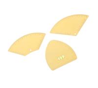 ELAYARD Gabarit de Positionnement Sourcils Doré 3 Pièces - Kit D’Outils Précis pour Cartographie et Mesure des Sourcils - Modèle Triangulaire en Éventail et Demi-Cercle pour Maquillage