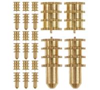 ELAYARD Goupilles de Fixation en Cuivre 8x30 Mm Connecteurs à Douille pour Rallonge de Table Lot de 12 Set de Pièces Accessoires de Quincaillerie pour Tables Punaises et Goujons Usage