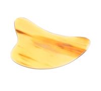 ELAYARD Grattoir de Massage en Corne de Yak Accessoire de Massage Portable Planche Gua Sha Visage et Corps Outil Facial Naturel Compact Drainant Usage Domestique pour Bien-être
