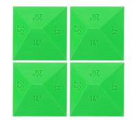 ELAYARD Guide D'affûtage de Couteaux en Plastique Vert 4 Pièces, Accessoire Réglable D'angle 14°-25° pour Pierre à Aiguiser Double Face, Outil de Guidage Précis Cuisine et Usage