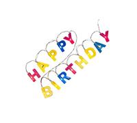 ELAYARD Guirlande Lumineuse LED Lettre « Happy Birthday » sans Piles 1 Lot Lumière Chaude Décoration Fête Anniversaire Intérieur et Extérieur et Facile à Installer