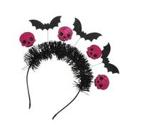 ELAYARD Headband Halloween avec Crâne et Chauve Souris Accessoire de Fête et Confortable Réutilisable pour Costume et Maquillage Morts Fête Effrayante pour Halloween
