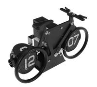 ELAYARD Horloge De Bureau Vintage Rétro Design Vélo Noir Mécanique à Bascule, Horloge Ancienne Style Ingénieux, Décoration Bureau pour Espace Professionnel, Objet Décoratif Unique