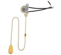 ELAYARD Interrupteur à Chaînette pour Lampe Murale et Plafonnier Doré Commutateur Pratique pour Usage Domestique et Commercial