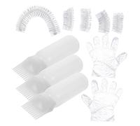 ELAYARD Kit Cheveux Complet pour Coloration et Décoloration Outils Coiffure avec Pinceau Gants et Accessoires pour Application Uniforme Usage Maison et Salon Adapté Types de Cheveux