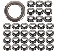 ELAYARD Kit de 50 Œillets Métalliques Double Face Couleur Gris Foncé, Diamètre Intérieur 8 Mm, pour Cuir, Tissu et Ceintures - Accessoires de Fixation Robustes et Polyvalents