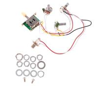 ELAYARD Kit de Câblage de Circuit pour Guitare Électrique Commutateur Cinq Positions et Accessoires en Métal Jaune, Montage Facile pour Usage Professionnel