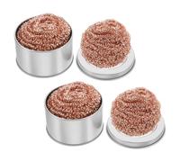 ELAYARD Kit de Nettoyage pour Pannes de Soudure 6 Pièces Boules en Laiton Solide, Poudre et Fil de Nettoyage pour Fer à Souder, Entretien Précis, Compatible Multi-tailles, Atelier